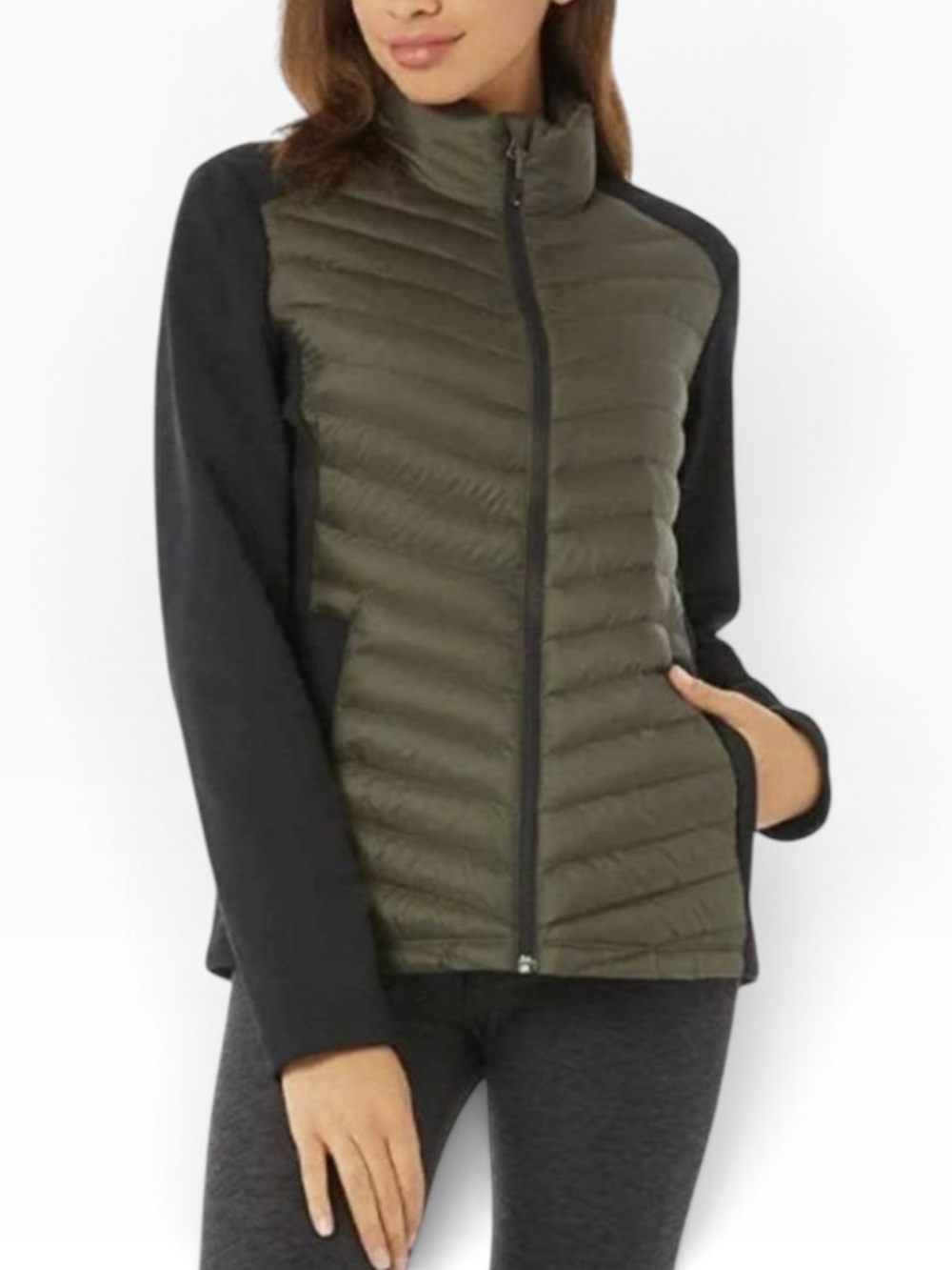 32 Degrees Puffer Jacket NWT | Small • Olive & Black • Lightweight Warmth